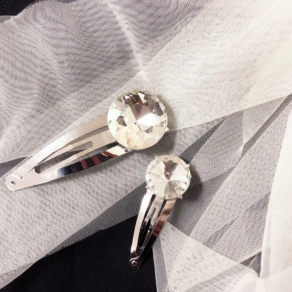 

2Pcs Rhinestone Hairpin Fashion Diamond Hair Clip Bang Bobby Pin Stylish Accessories Elegant Wedding Party Everyday Use