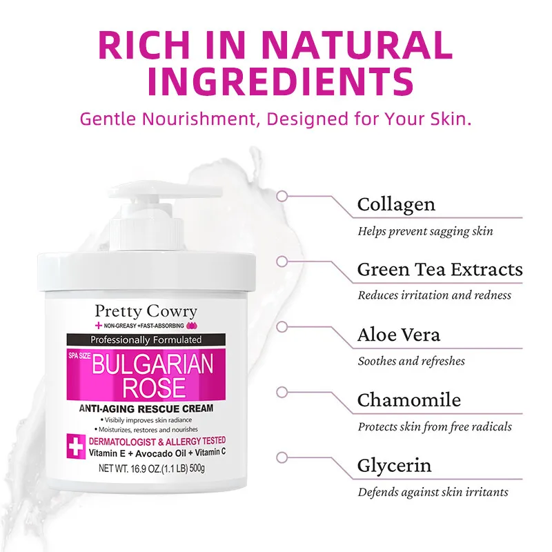 

500g Body Lotion Spa Grade Formula Deep Hydration Firming Non-Greasy Fast Absorbing Nourishes and Softens Skin for All Skin Type