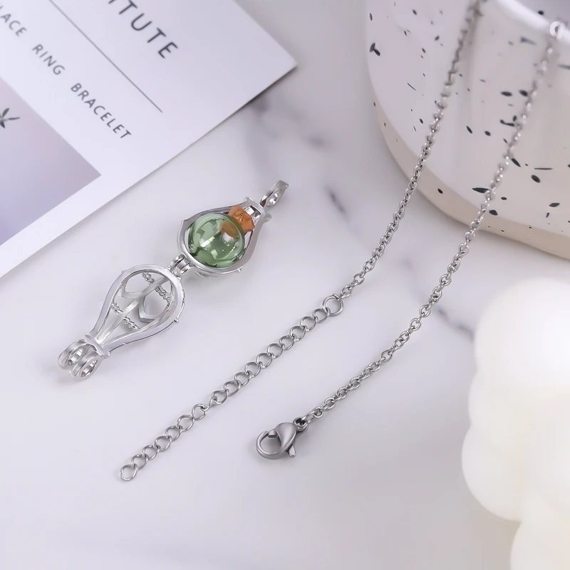 Hollow Keepsake Urn Necklace For Ashes Openwork Teardrop Urn Locket Necklace Keepsake Cremation Urn Memorial Pendant Necklace