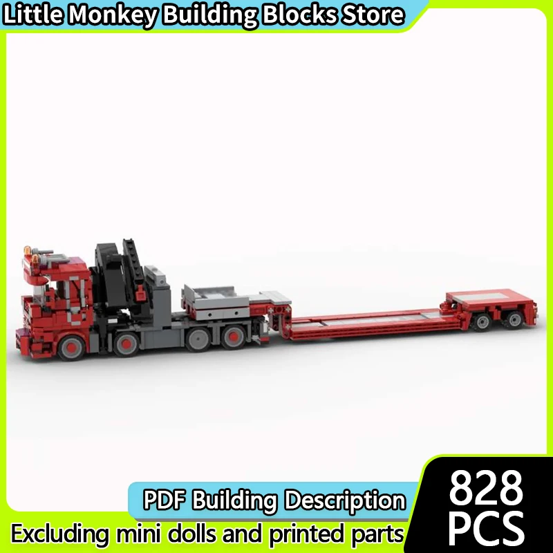 

City Car Model MOC Building Bricks R540 Heavy Truck With Trailer Modular Technology Children Holiday Gifts Assemble Toys Suit