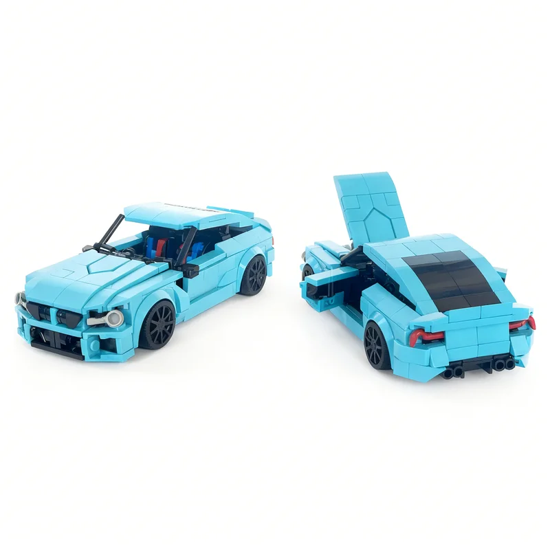 

374PCS MOC City Champions Super Car Sport M2 G87 Working Inline 6 Connected Rwd Model Technology DIY Building Blocks Gift Home