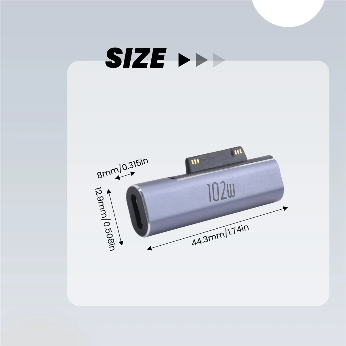 Конвертер для быстрой зарядки USB C Type C PD, 102 Вт для Surface Pro 3 4_BSH