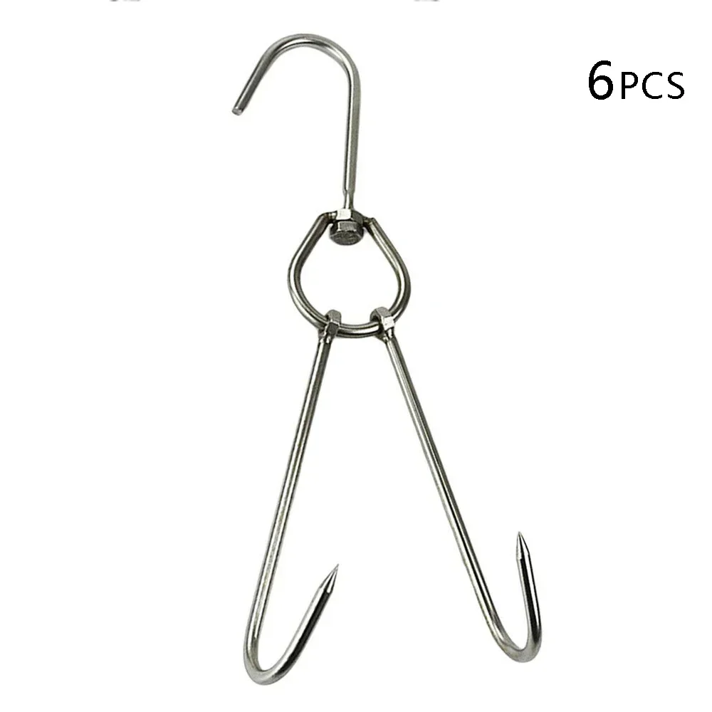 Stainless Steel Meat Hook Powerful Roast Duck Bacon Hanging Hooks BBQ Storage Kitchen Pots Pan Hanger