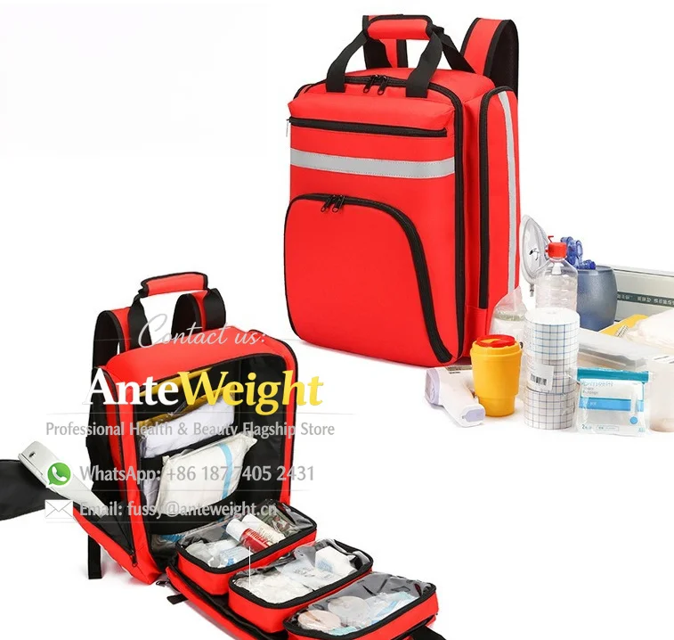 Waterproof Emergency Rescue Backpack, AED First Aid Kit Bag | Multi-Function Medical Rucksack for Outdoor & Community