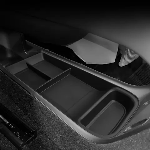 for Polestar 4 2023 2024 Car Central Storage Box Center Console Lower layer Tray Organizer Accessories Tidying BLACK