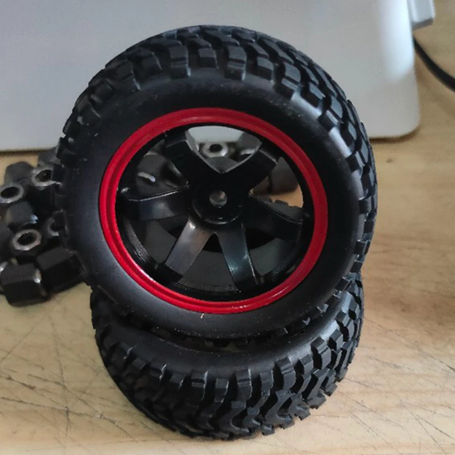 for 1:10 Rally Car 75mm Rubber Tires and Wheel Rims for 1/10 Scale HSP 94123 HPI Kyosho Tamiya RC on Road Car