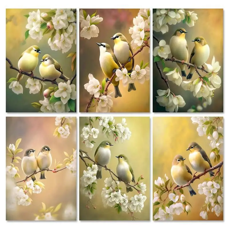 

GATYZTORY DIY Paintings By Numbers Kits Acrylic Paint By Numbers For Adults Birds On Canvas Modern Wall Home Decoration Gfit