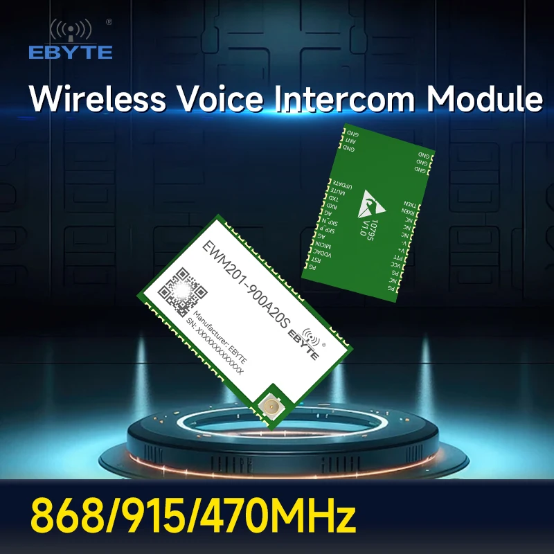 900/470MHz Voice Module Wireless Voice Intercom Module EBYTE 20/30dBm for Digital Walkie-Talkie Test Board