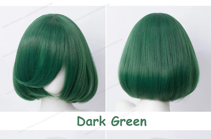 35cm Short Bob Cosplay Wig Golden Yellow Red Purple Black Blue Pink Women Bobo Hair Heat Resistant Hair Universal Anime Wigs