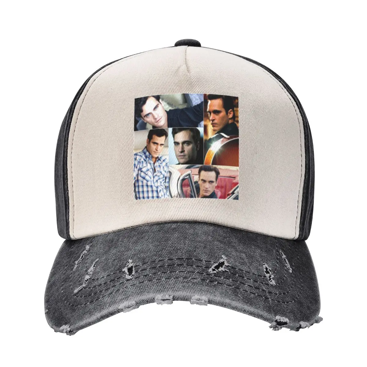 Joaquin Phoenix Rectangular Photo Collage Baseball Cap Golf Wear derby hat Women's Hats Men's