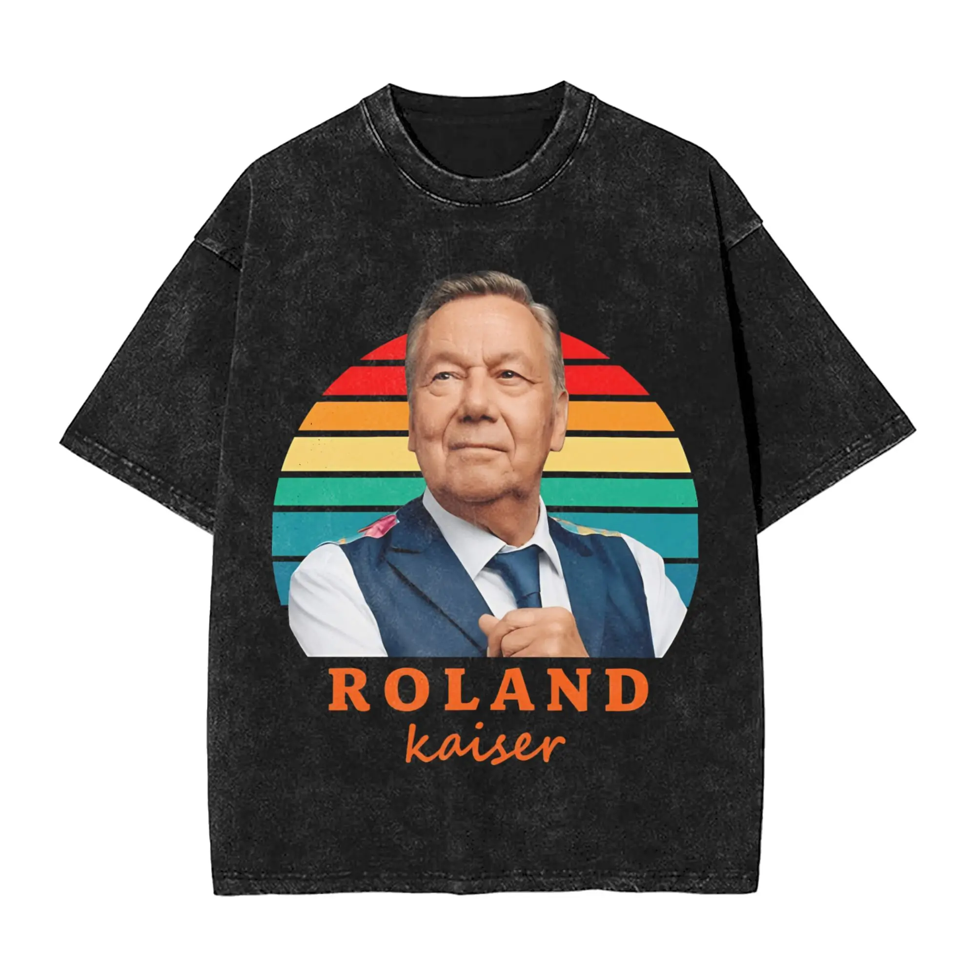 Men Roland Kaiser  T Shirts  Top Tees Summer Y2K Funny Short Sleeve T-Shirt O-Neck Hip Hop Loose Tshirt Cheap