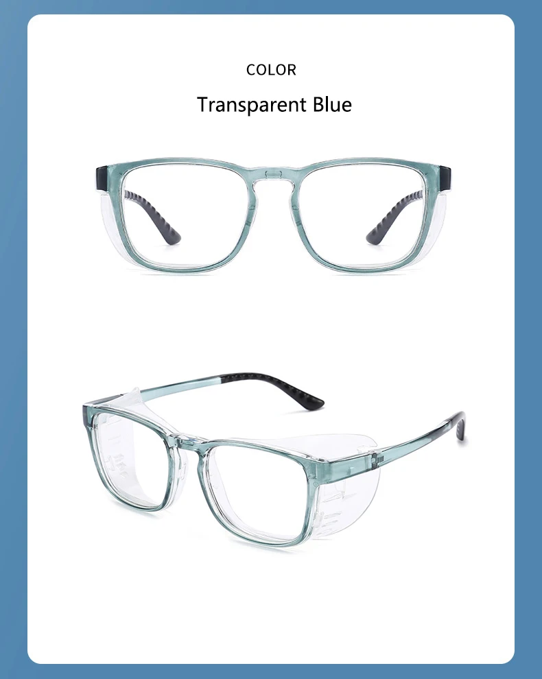 Schutzbrille gegen Blaulicht Verfärbung Handschutz Eyewear Nassraum Brille optische verschreibung pflicht ige Brille Mann – Detail 6