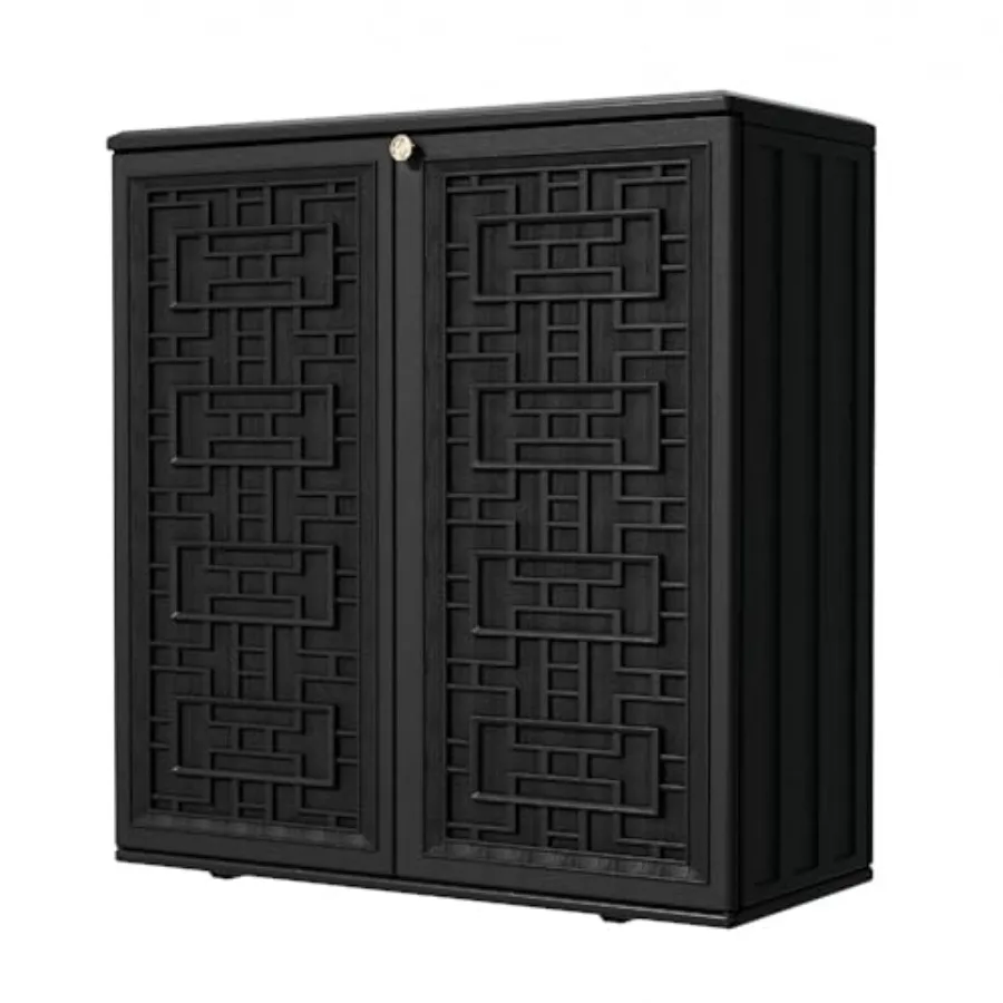 

Шкаф для хранения на открытом воздухе, водонепроницаемый с полкой, навесы для хранения из смолы, уличные шкафы для ванных полотенец/химикалов/предметов/патио/га