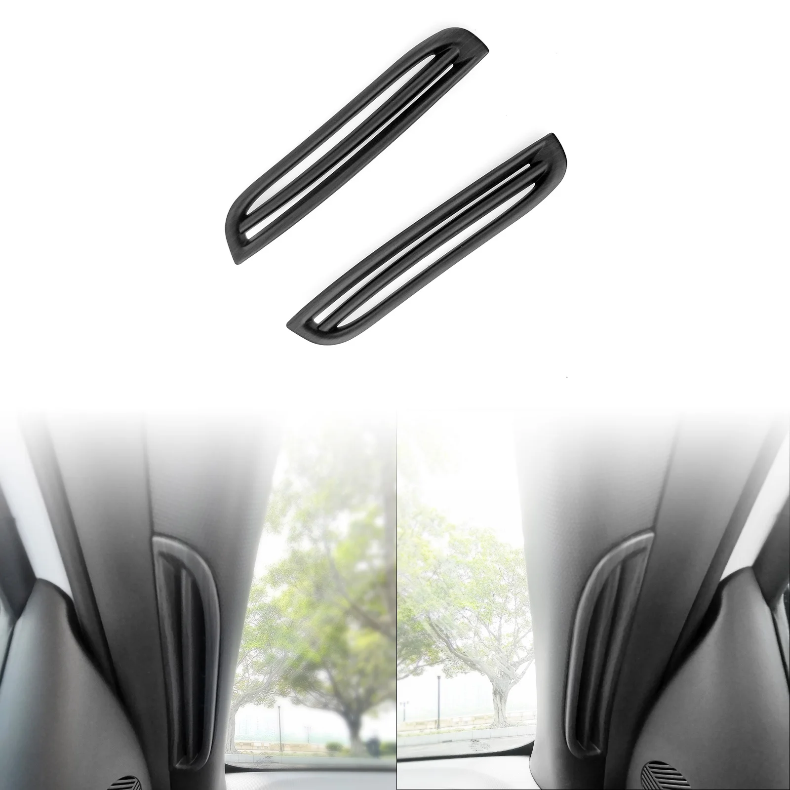 

Wood Grain Styling Front A Pillar Air Condition Vent Outlet Trim Cover For Hyundai Ionip 5 2022 LHD RHD