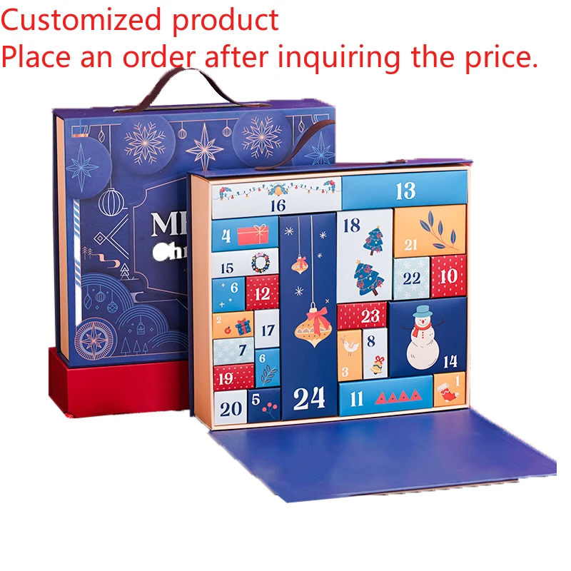 

Customized queryCustom Christmas Chocolate 24 Grids Calendar Advent Boxes Paper Cosmetic Advent Calendar Cardboard Packaging Xma
