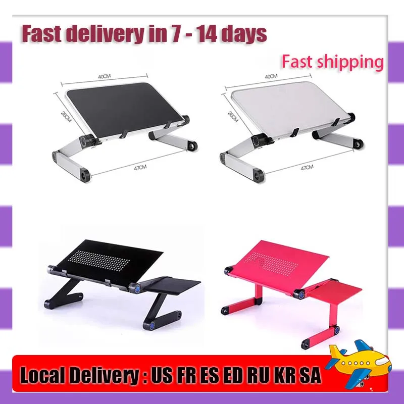 Laptop Stand Adjustable Folding Portable Notebook Computer Table Lapdesk for Sofa TV Bed PC Desk (Fast delivery in 7 - 14 days)