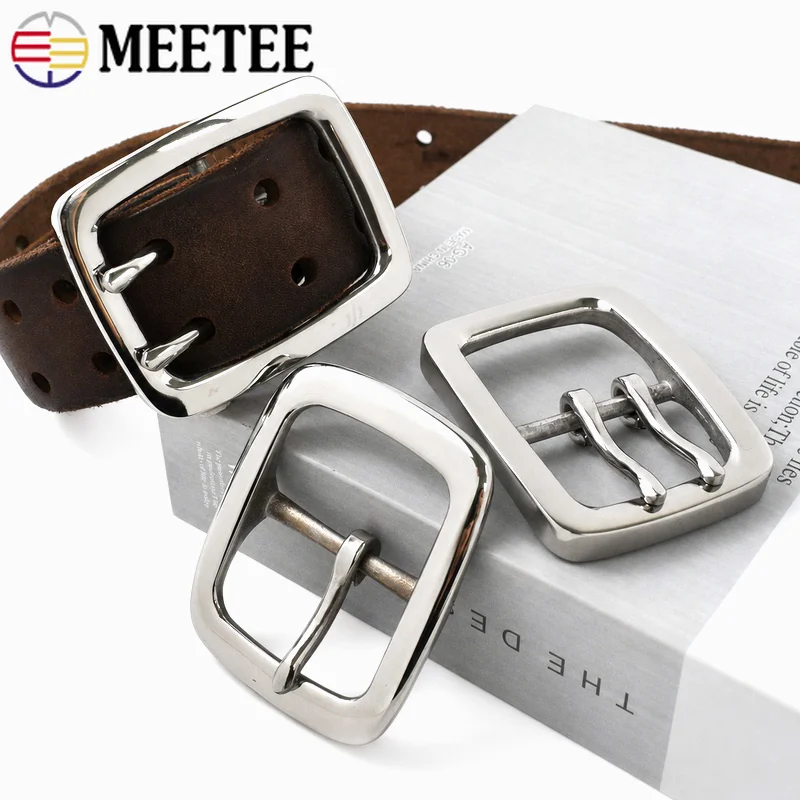 

1/2/4Pcs 40mm Stainless Steel Belt Buckle Single/Double Pin Buckles Men's Jeans Waist Head Clasp DIY Leather Hardware Accessory