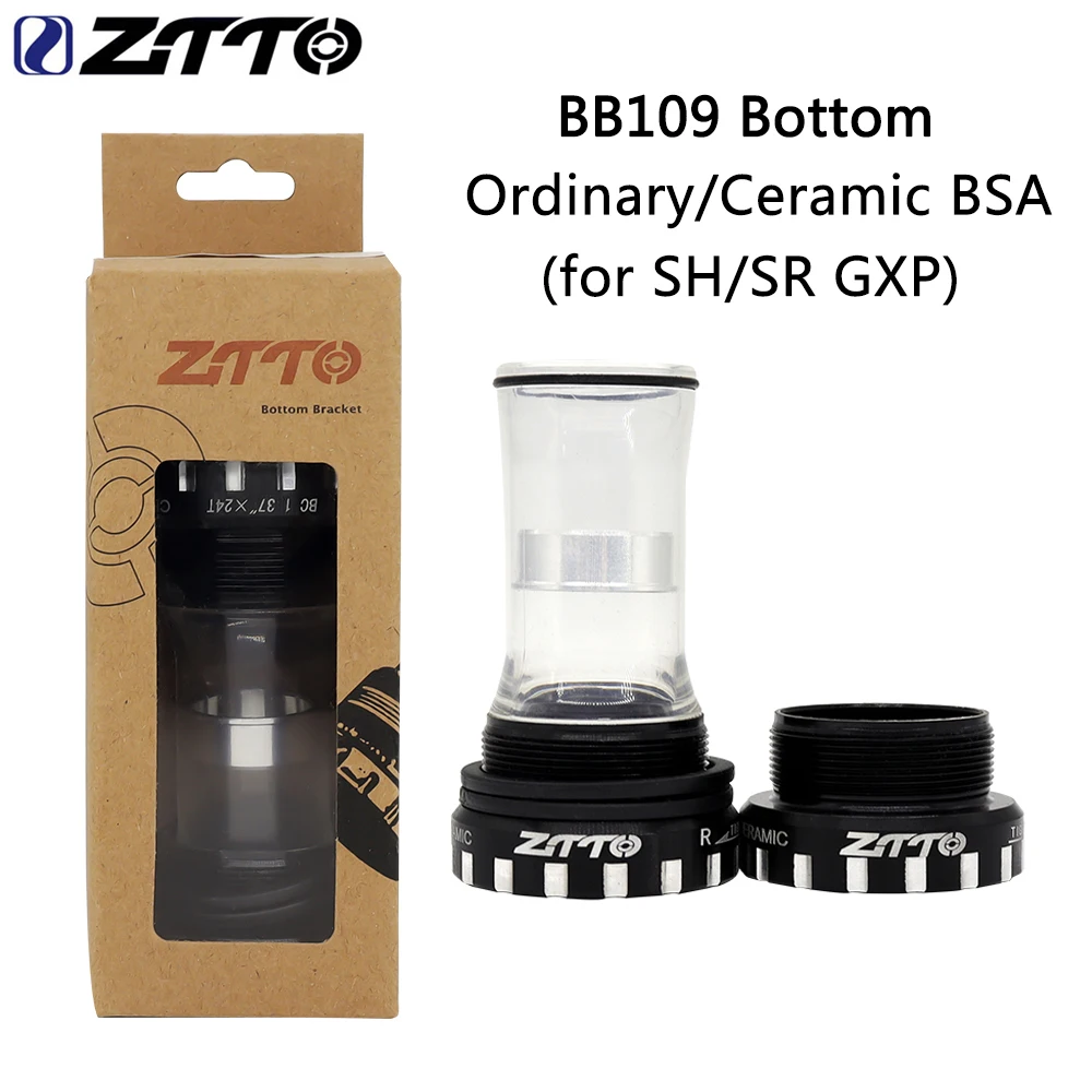 ZTTO BB109 Bottom Bracket Ceramic/Ordinary Bearing MTB Bike External BSA 68/73MM Shell Width for Shimano Sram Bicycle Parts