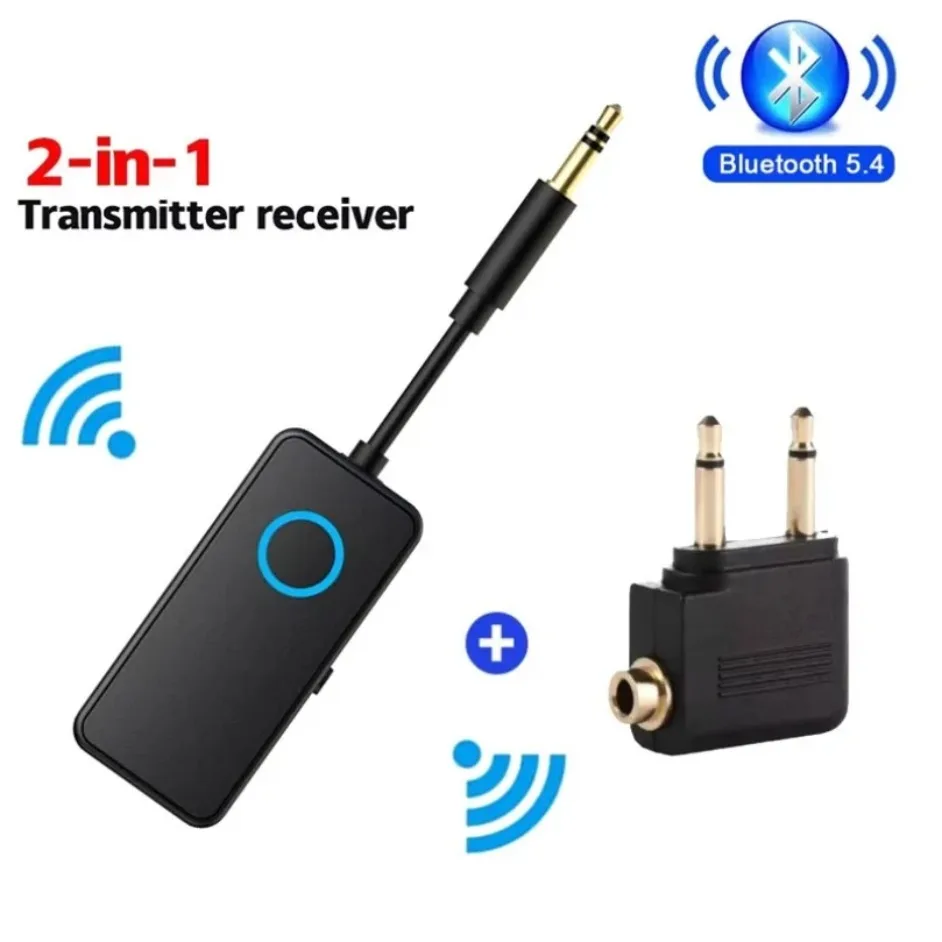 

Portable 2in1 Bluetooth 5.4 Transmitter​ Dual-Mode (TX/RX)​​ ​Low-Latency Connection​ ​3.5mm AUX Receiver​ ​Built-in Microphone​