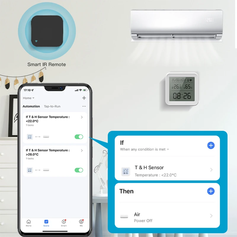 Imagem -03 - Sensor de Temperatura e Umidade Tuya Zigbee Higrômetro e Termômetro Doméstico Inteligente Aplicativo Smart Life Suporte Alexa e Google Assistant Wifi