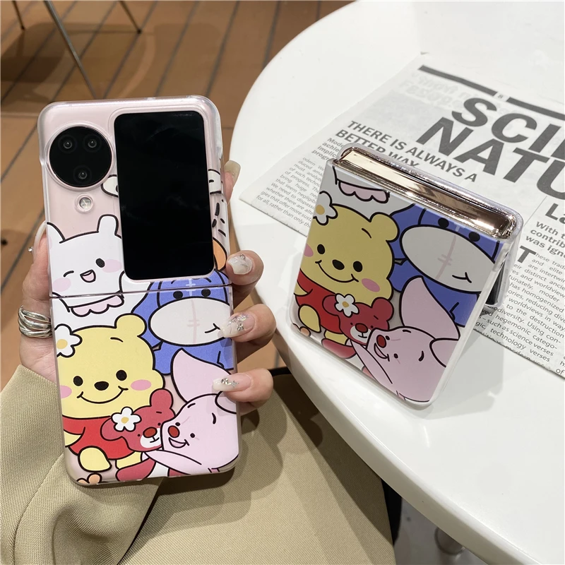 

Toy Anime Winnie Donald Duck Crayon Boy Disney Lotso Cute FOR OPPO N3 N2 Flip Find N VIVO X Flip FOLD Cover Phone Case