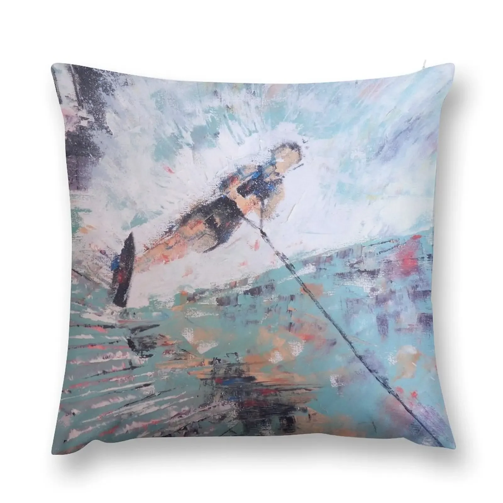 

Water Skier Throw Pillow pillow cover christmas Cushions Cover Anime pillow