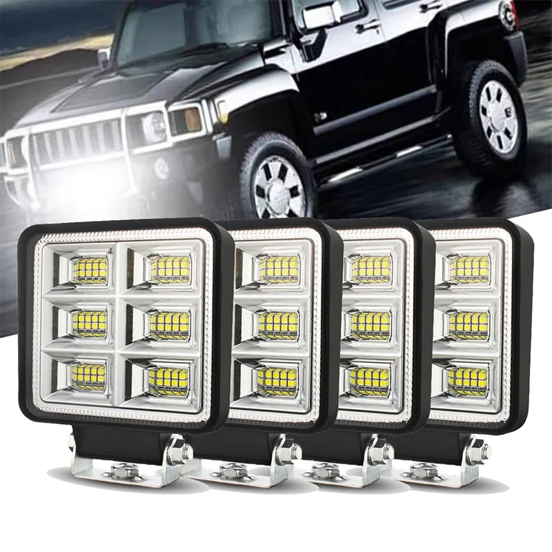 

Truck Work Lights Square Headlights 12v 24v For Tractor Auto Car Vehicle 4x4 offroad Accessories Barra Work Driving Light