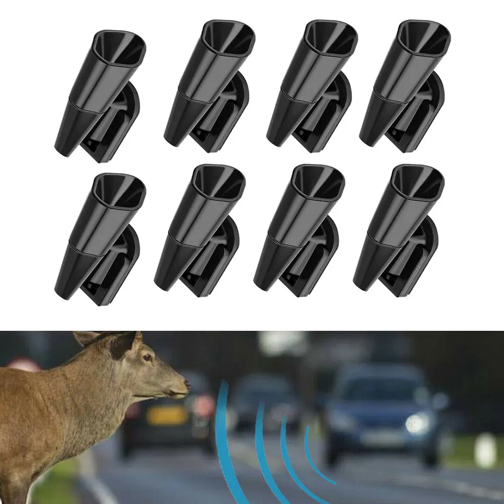 8pcs Ultrasonic Car Deer Whistle Animal Repeller Mini Car Safety Deer Whistle Weather-Resistant Animal Alerts Universal