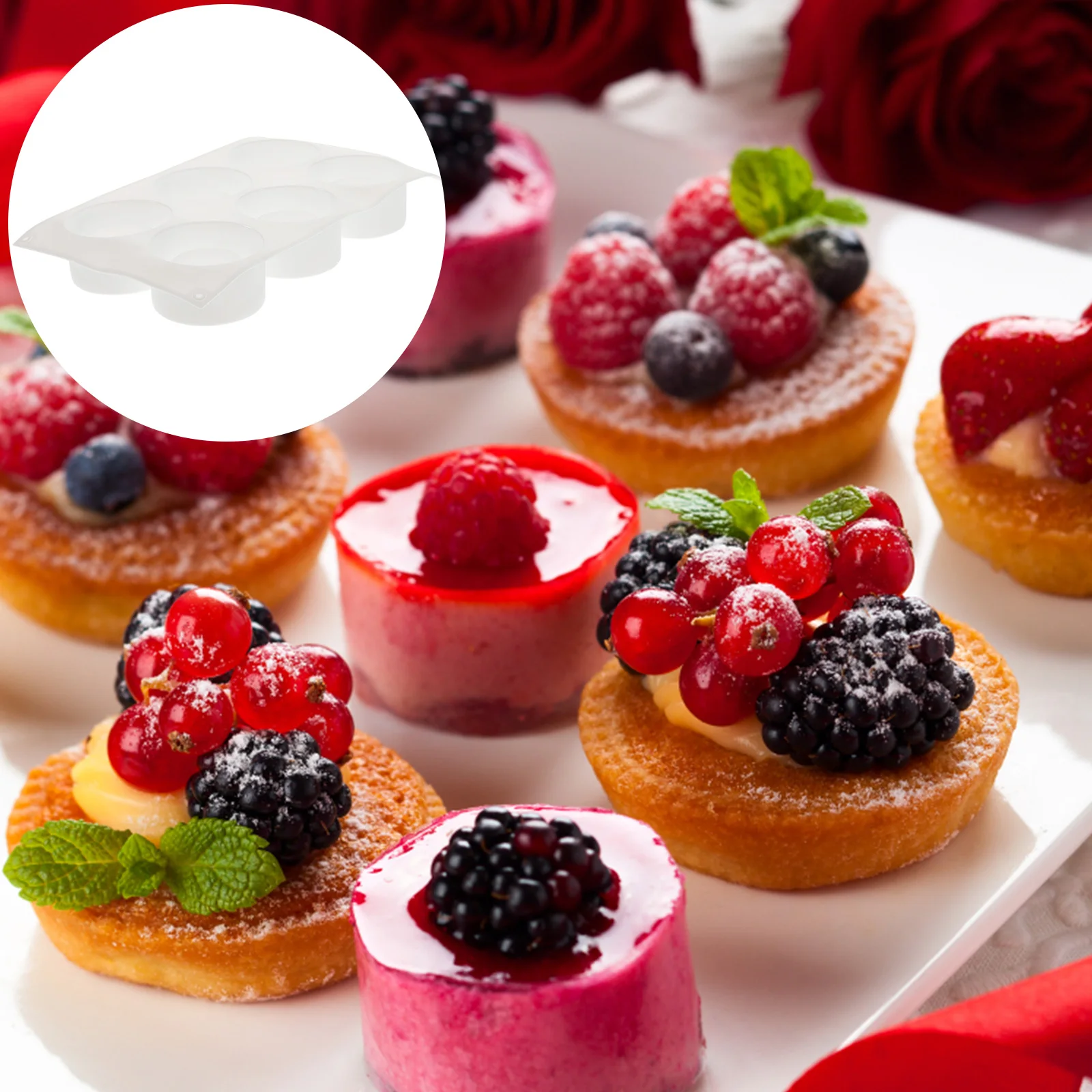 

2Pcs Cake Mold DIY Silicone Chocolate Jelly Pudding Handmade Soap Mold Baking Supplies for Party Dessert Chocolate Cake Making