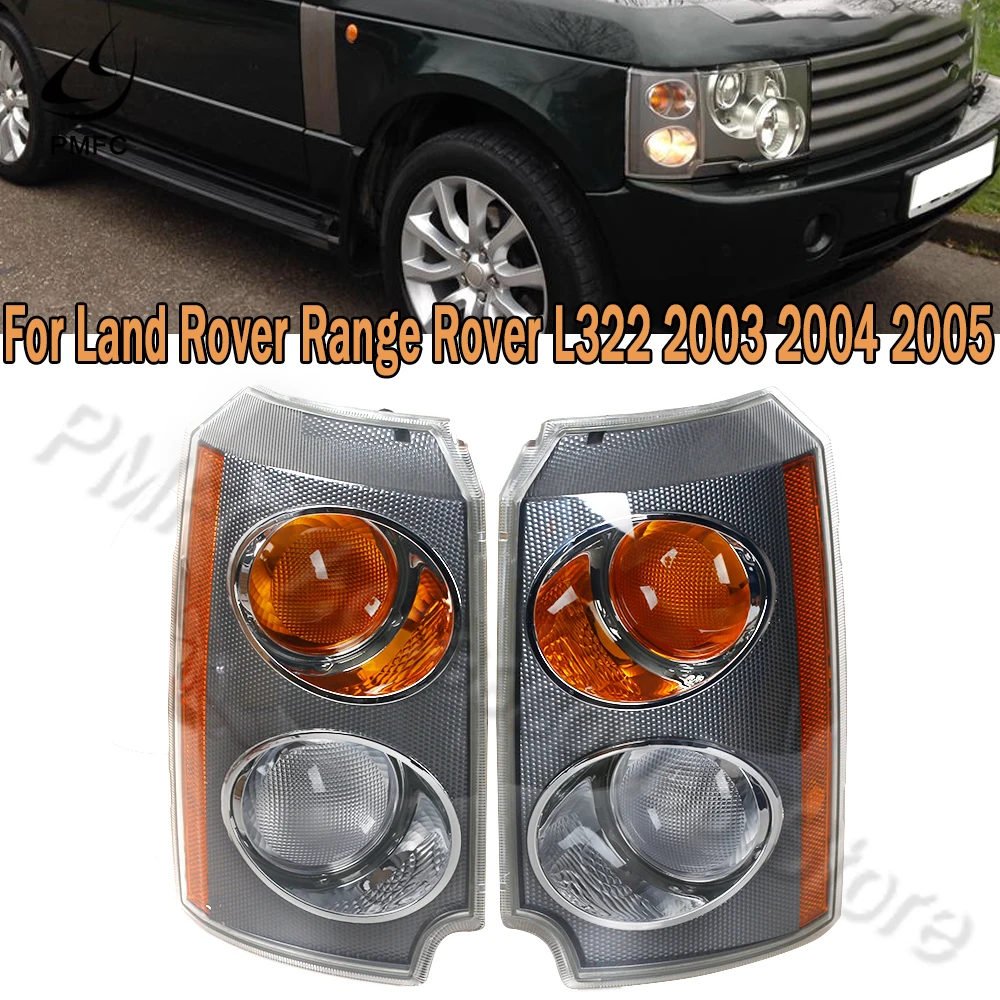 PMFC Car Front Indicator Parking Turn Signal Corner Light Side Cover Euro Style For Land Rover Range Rover L322 2003 2004 2005