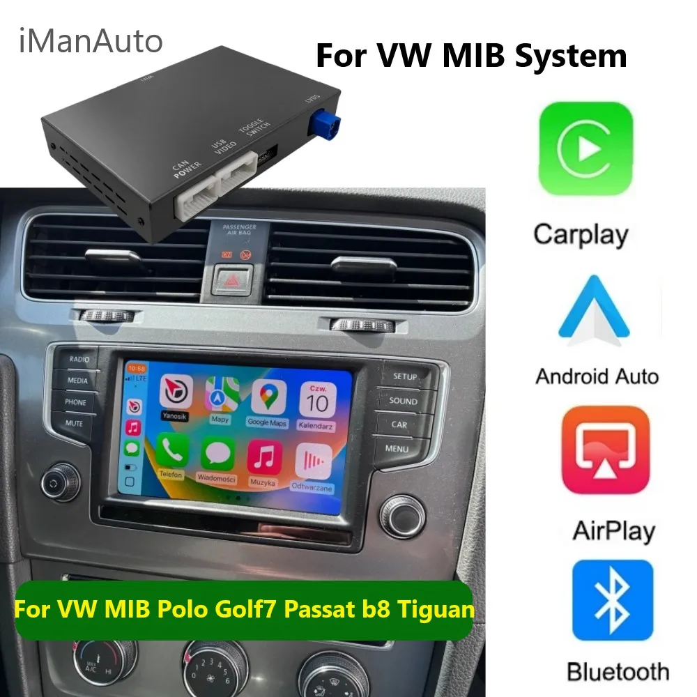 Wireless Carplay Android Auto For Volkswagen VW Golf 7 Tiguan Lamando Magotan Phideon Teramont with MIB1/MIB2 System