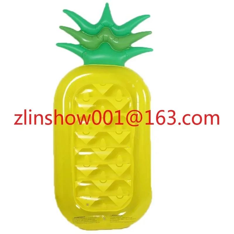 Water Inflatable Yellow Pineapple Floating Row Swimming Ring Water Inflatable Floating Bed Swimming Ring