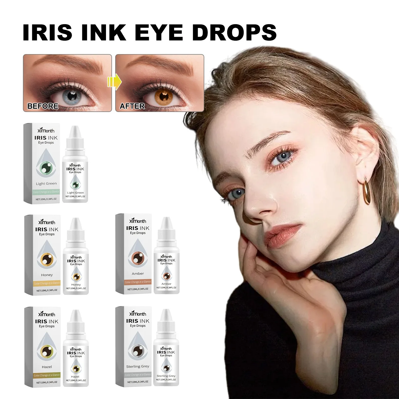 10ml Lens Solution Eye Drops Lens Comfort Rewetting Drops Liquid Contact Lenses Drops Beauty Pupil Cleaning Health Care