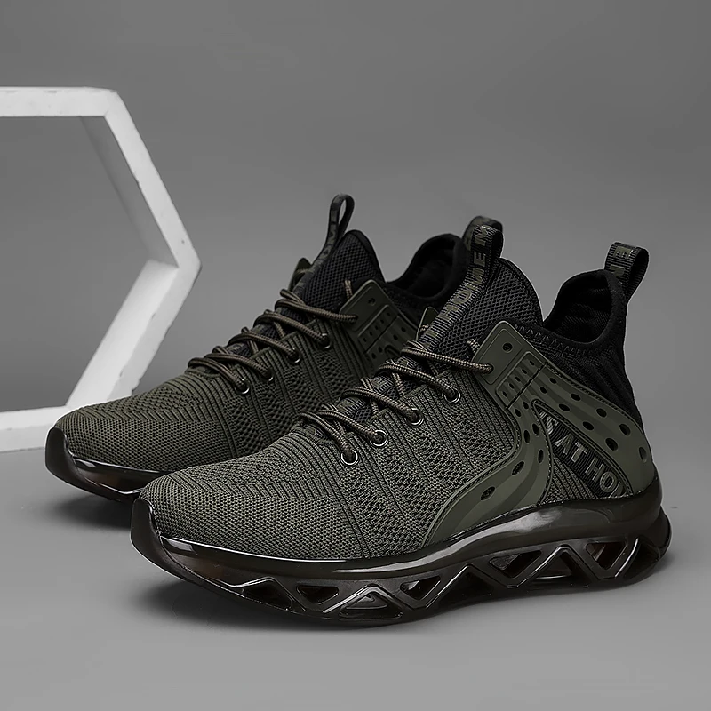 Men's Running Shoes Jogging Breathable Mesh Cushioning Non-Slip Outdoor Luxury shoes Male Trainer Race Sneakers Off-road Shoes