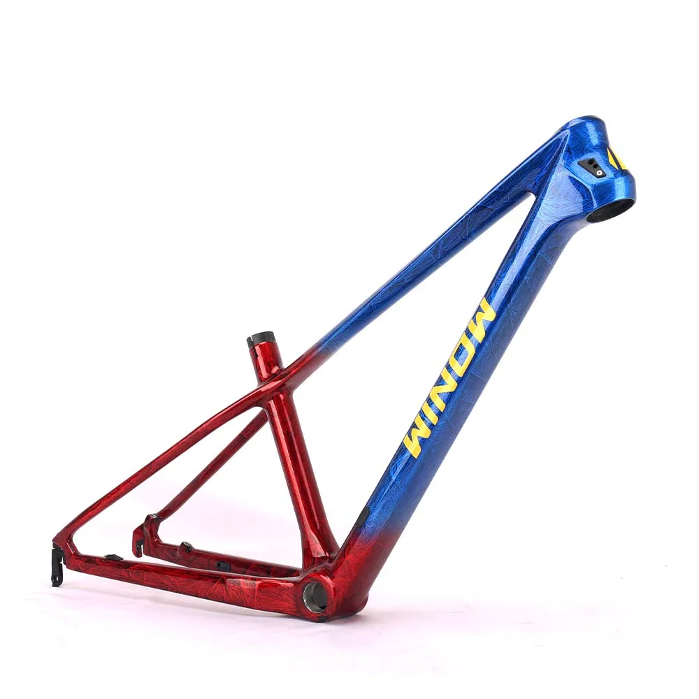 New Cracked paint 24er Carbon kid student bike Frameset mtb bicycle Frame 13.5'' with Winow logo