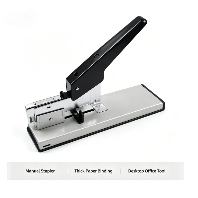 Heavy Duty Manual Stapler Labor Saving Thick Paper Binder, Up To 300 Sheets Large Capacity Office Desktop Stapling Tool