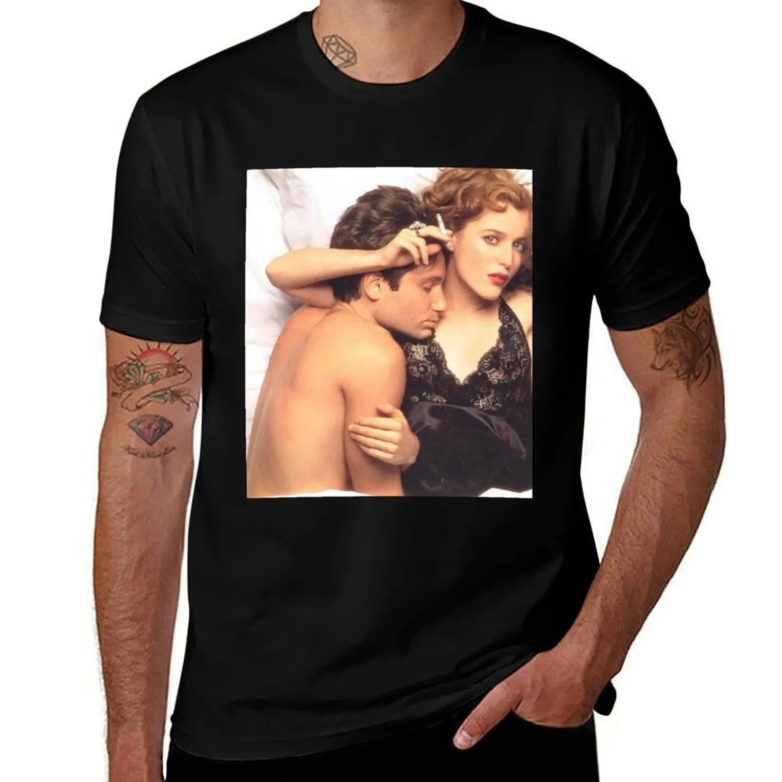 

Scully and Mulder T-Shirt funny meme t-shirts kawaii clothes mens t shirts top quality