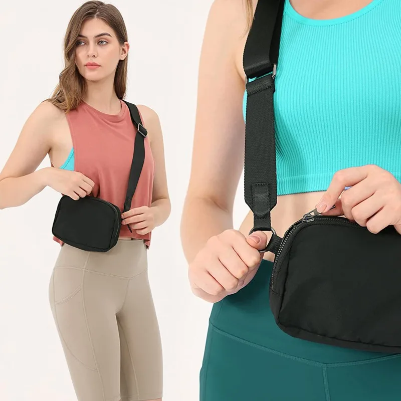 Kobiety torba na talię na zewnątrz siłownia torba na ramię Crossbody na co dzień podróżna torba biodrowa na kieszonkowe etui na zamek błyskawiczny