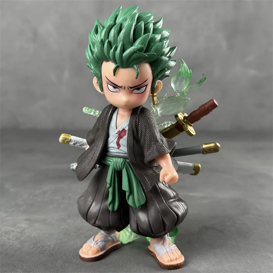 Figuras de acción de Zoro de una pieza, figuras de acción de Roronoa Zoro de PVC de 15cm, modelo de figura de Anime, colección de adornos, juguetes, regalos de cumpleaños