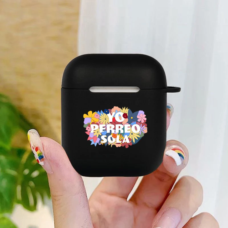 حافظة يو بيريو سولا باد باني مالوما الناعمة من البولي يوريثان الحراري لأجهزة AirPods 1 2 3 4 Pro غطاء صندوق سماعة الأذن اللاسلكي من السيليكون الأسود #4