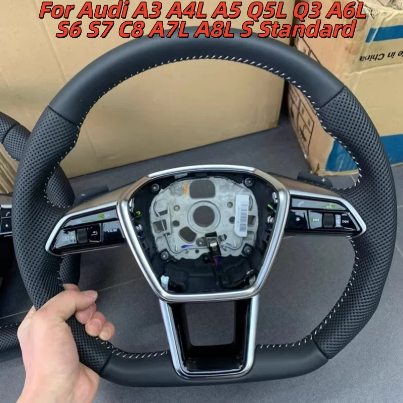 Car Steering Carbon Fiber Wheel Custom Carbon Fiber Leathe For Audi A3 A4L A5 Q5L Q3 A6L S6 S7 C8 A7L A8L S Standard