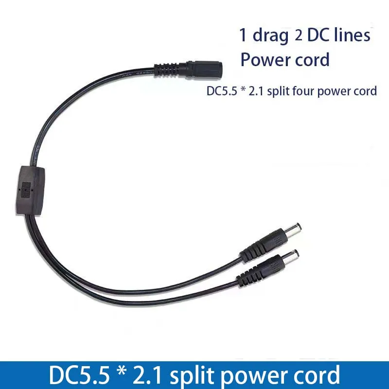 DC5521 One Split Two 12V Security Monitoring Camera Current Branch Shunt 1 Drag 4DC Power Cord