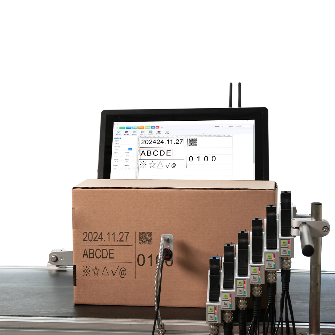New Seamless Barcode Splicing Expiry Date Coding Machine Docod TX2-1 Portable Tij Inkjet Printer with 1-8 Printheads for Carton