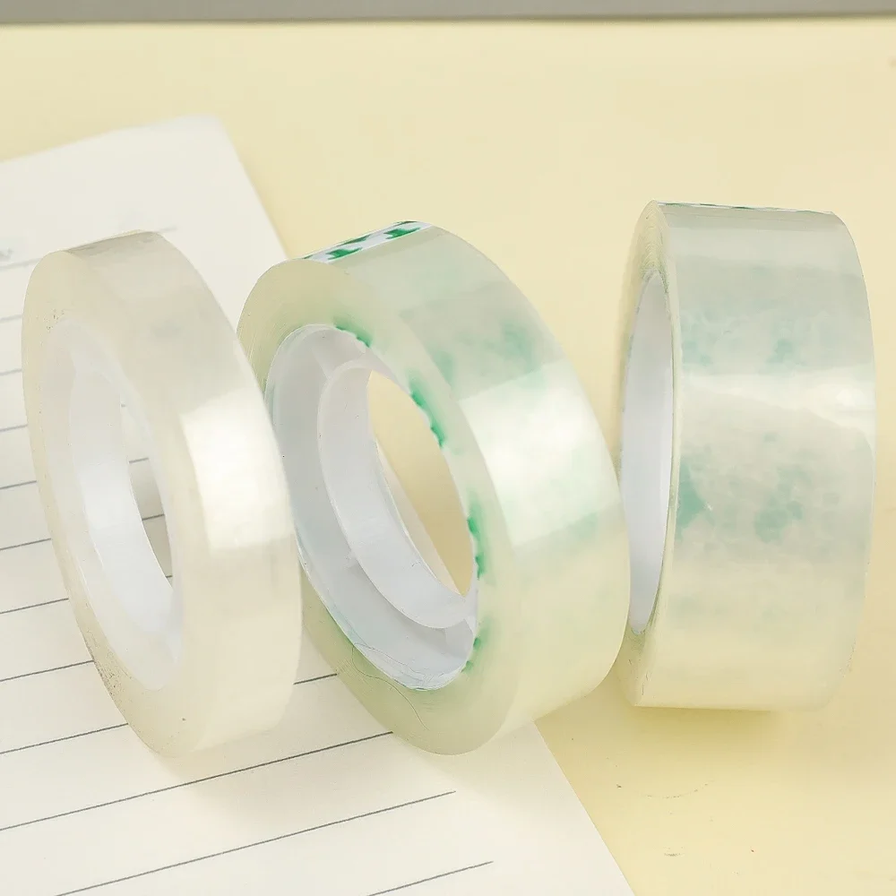 1-10 Rolls Transparent Tape Refills Wrapping Tape Roll 0.8cm 1.2cm 1.8cm High-viscosity Adhesive Tapes Home School Supplies