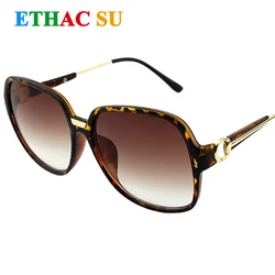 Sunglasses Women Men Oversize New Luxury Brand Design Retro Travel Drive Wrap Square Frame Vintage Sun Glasses Unisex 5 Colors