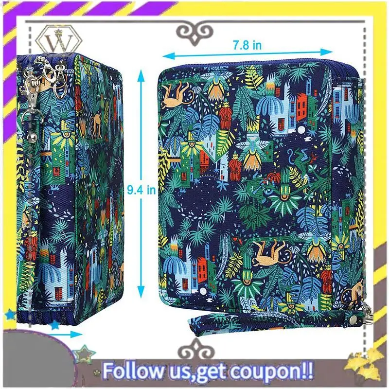 

New 120 Slots Colored Pencil Case Oxford Fabric Pen Case With Compartments Pencil Holder For Watercolor Pencils