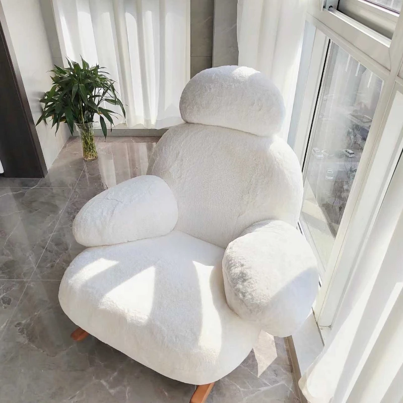 Global Air Freight Living Room Balcony Leisure Lazy Sofa Light Luxury Bedroom Recliner Nordic Rocking Chair Housewarming Gift image 2