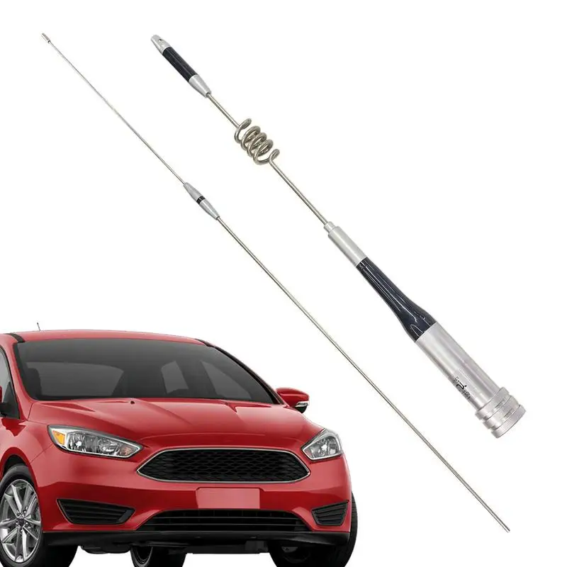 Car Radio Antenna Double Bands Stainless Steel Car Antennas Adjustable Height High-Performance For Enhanced Signal Long-Distance