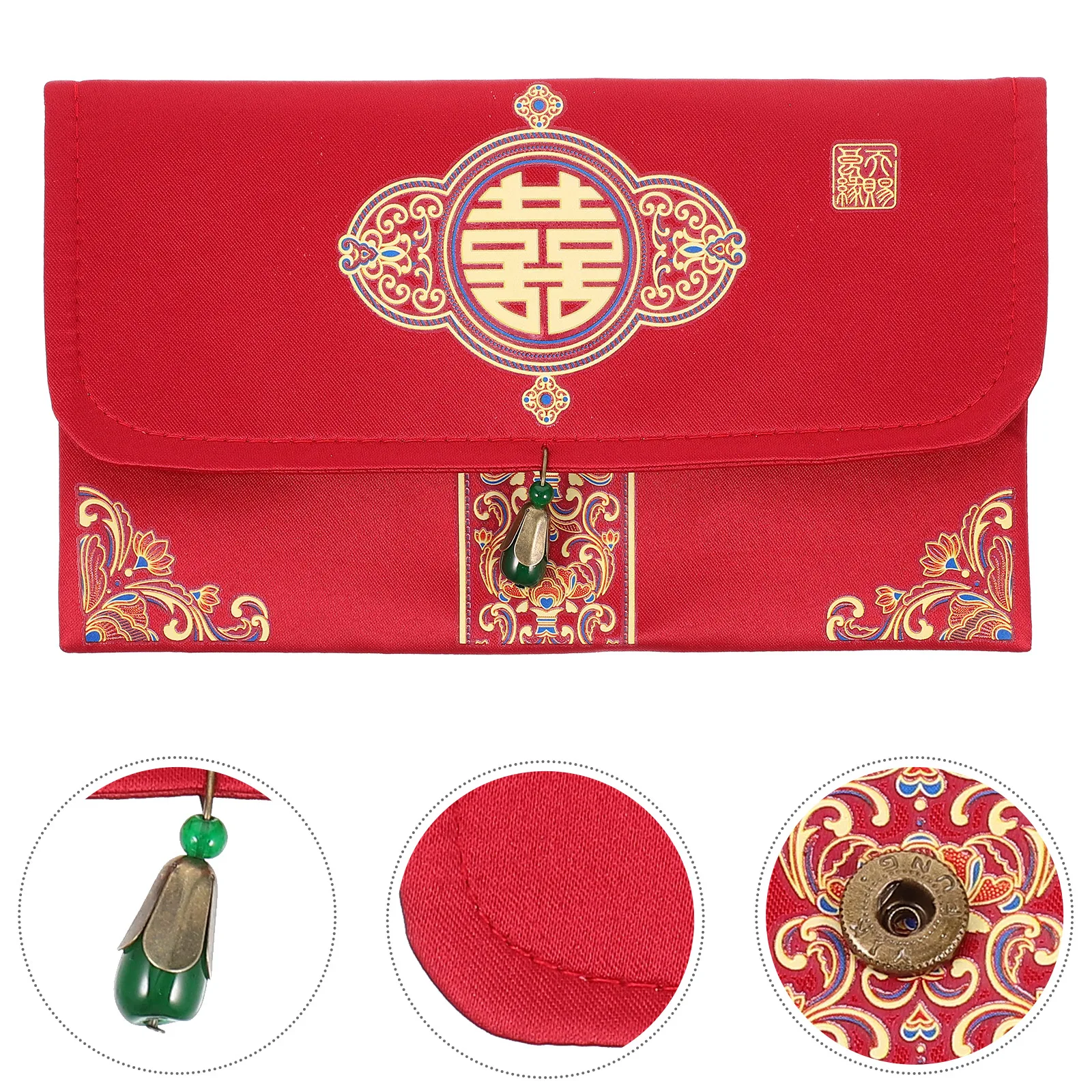 

1pc Chinese Red Envelope Wedding Lucky Money Brocade Sturdy Bridal Shower Gift Multipurpose Money Jewelry Card Envelope
