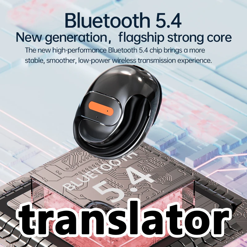 

New Little headset OWS Ear Hanging Bluetooth Translation Earplug Waterproof Ultra Long Battery Life AI Translation Earphones
